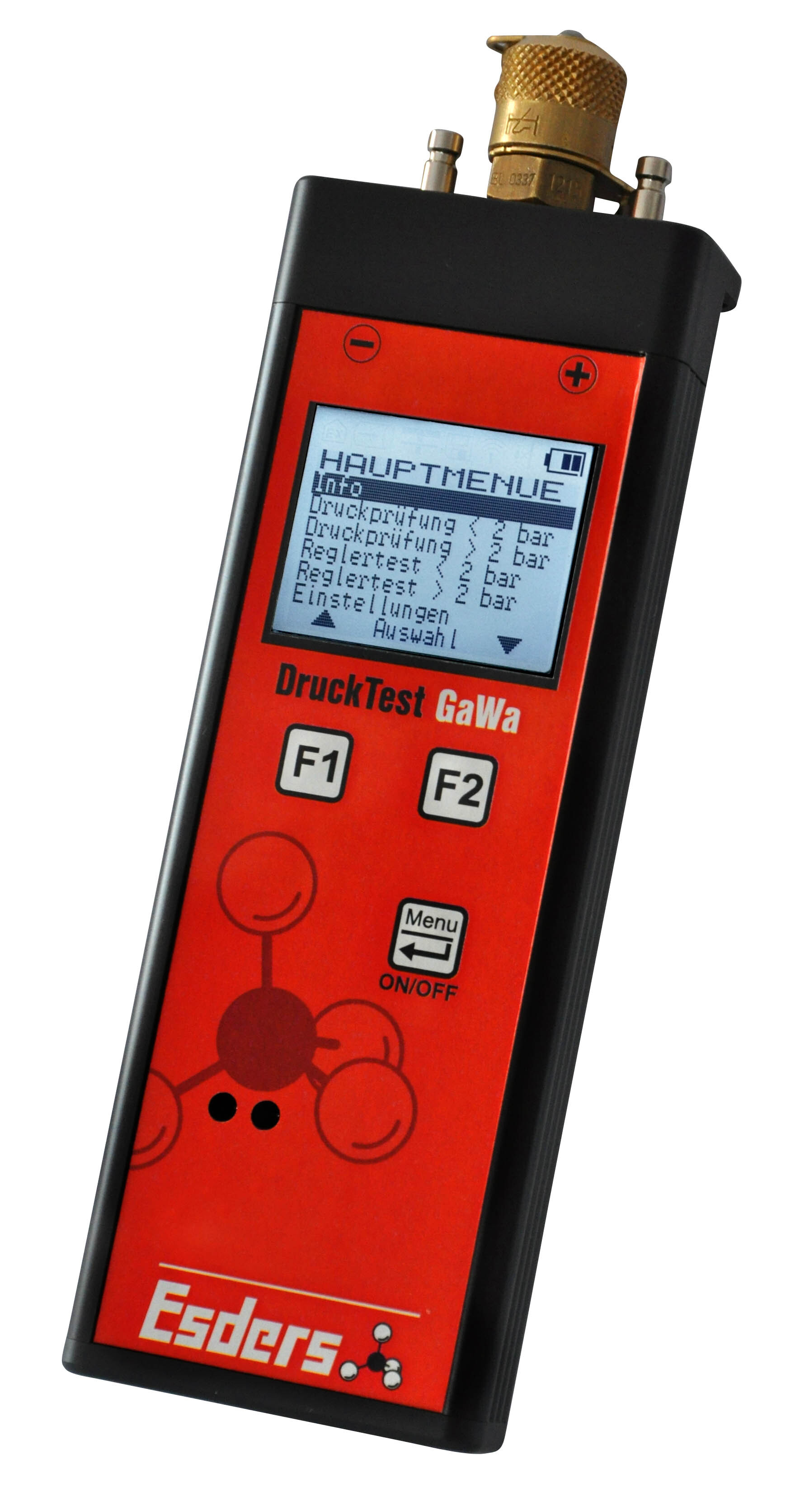Manómetro digital DruckTest GaWa con batería recargable 2/10 bar