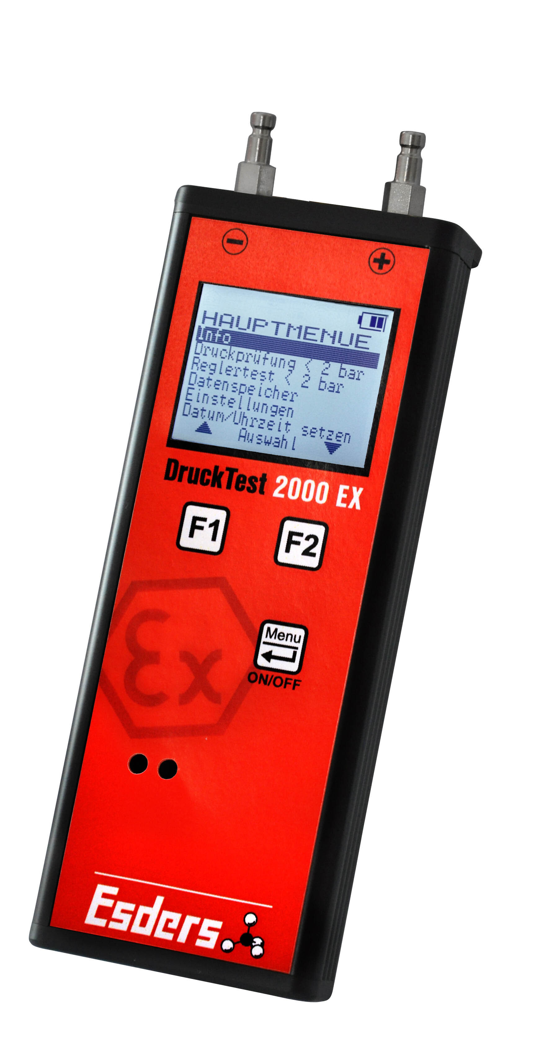 Medidor de presión diferencial DruckTest 2000 EX de 2 bar con batería
