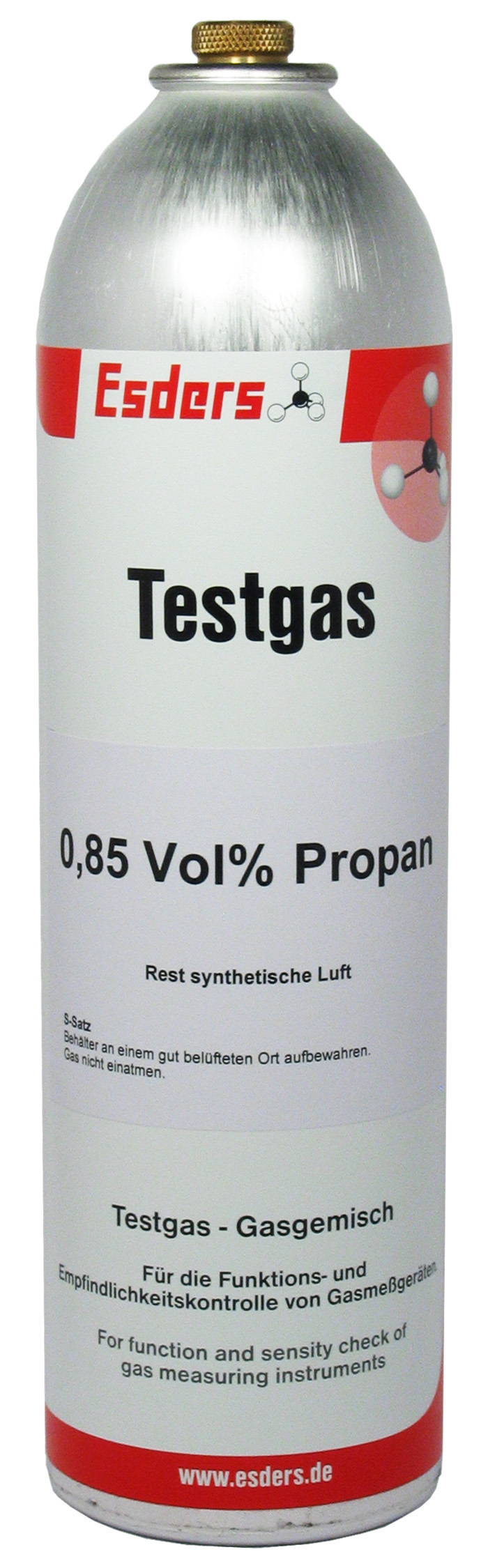 Test gas can 0,85 Vol.% propane 1 l - 12 bar
rest: synthetic air