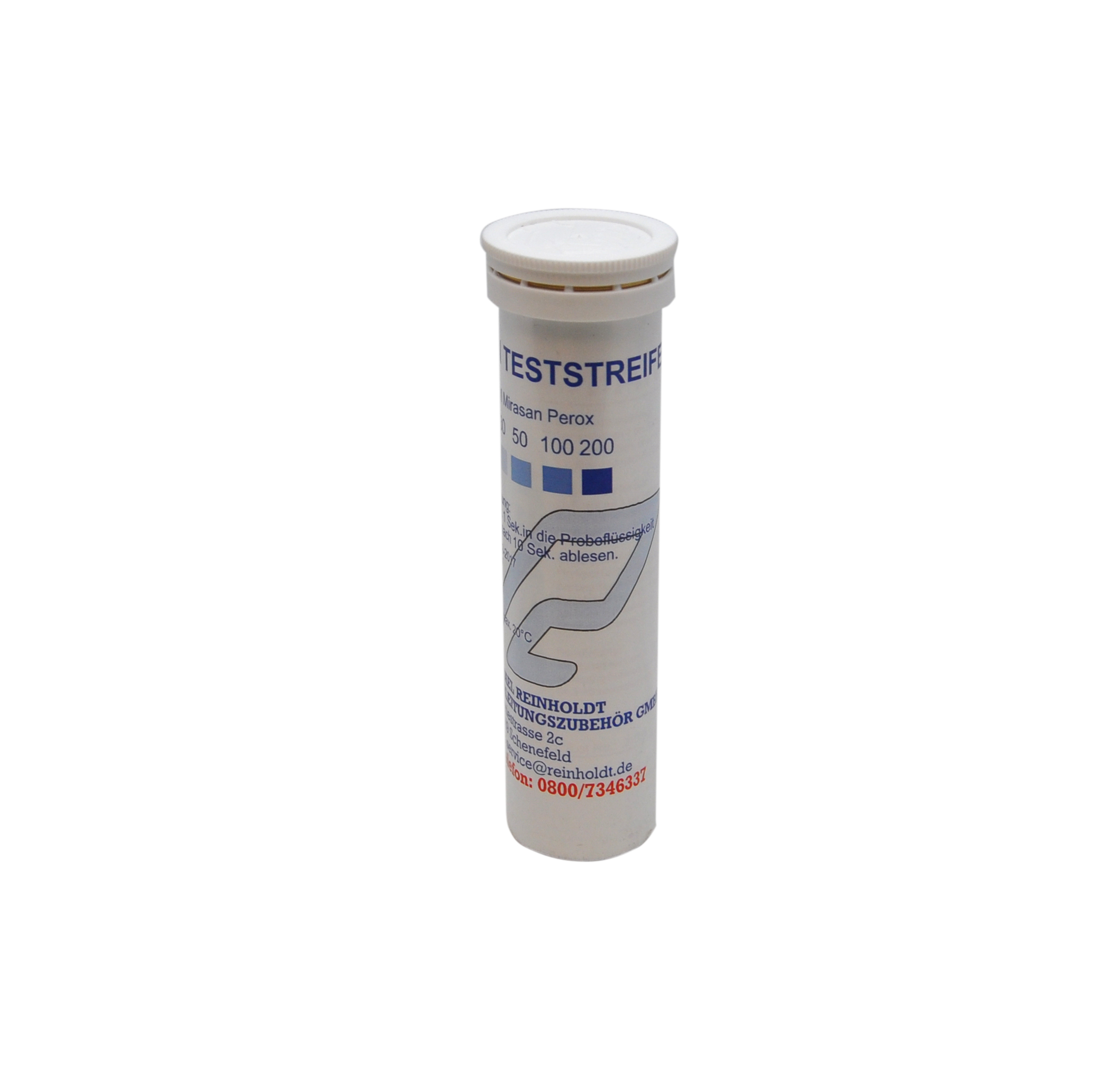 Test strips 0-100 mg/l for hydrogen peroxide