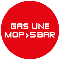 Optie Gas UNE MOP>5bar