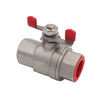 Ball Valve with wing grip 1 1/4 "IT / IT brass