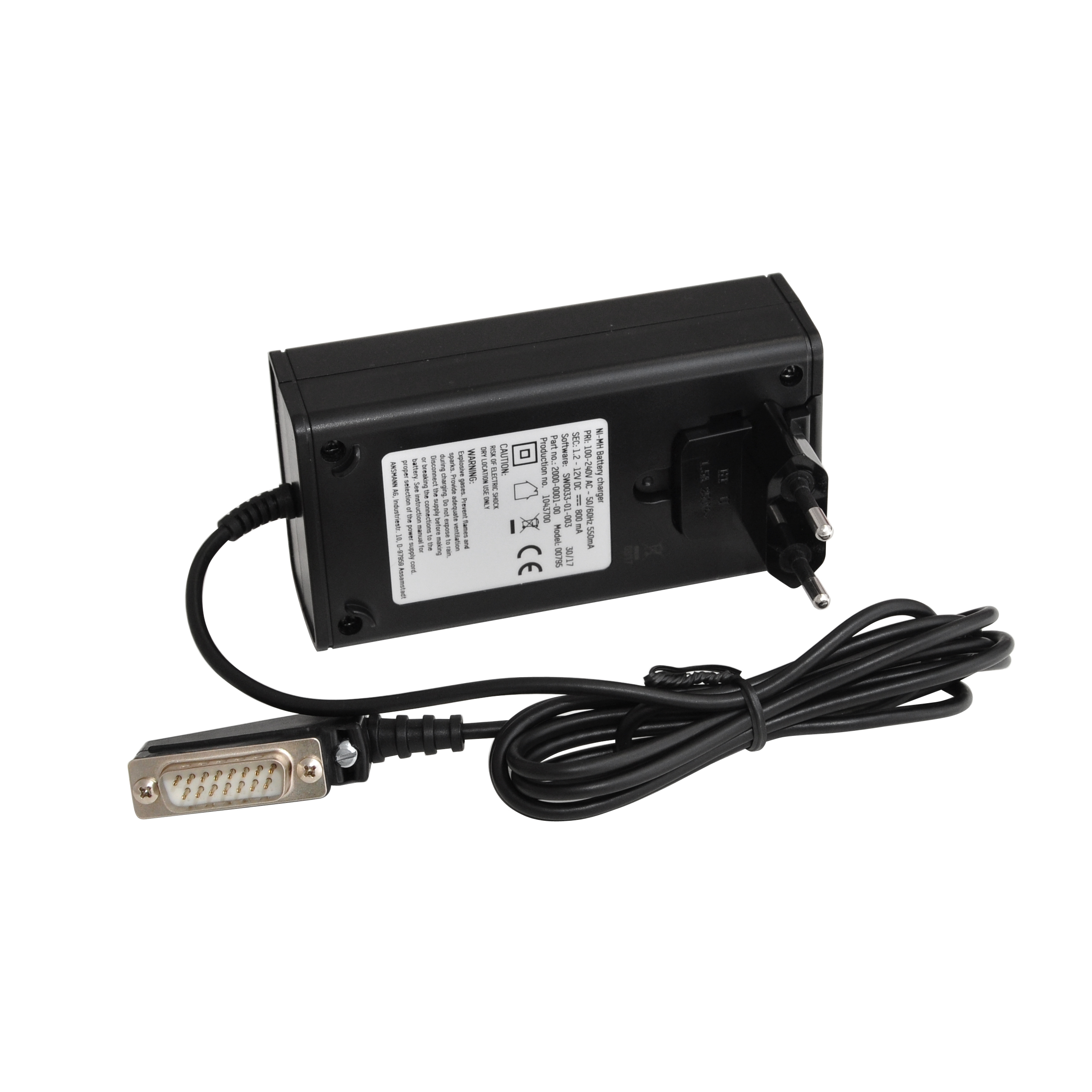 Battery Charger V2 GasTest delta 2006 / Thermal printer 112 mm for charging with mains operation 100 - 240 V