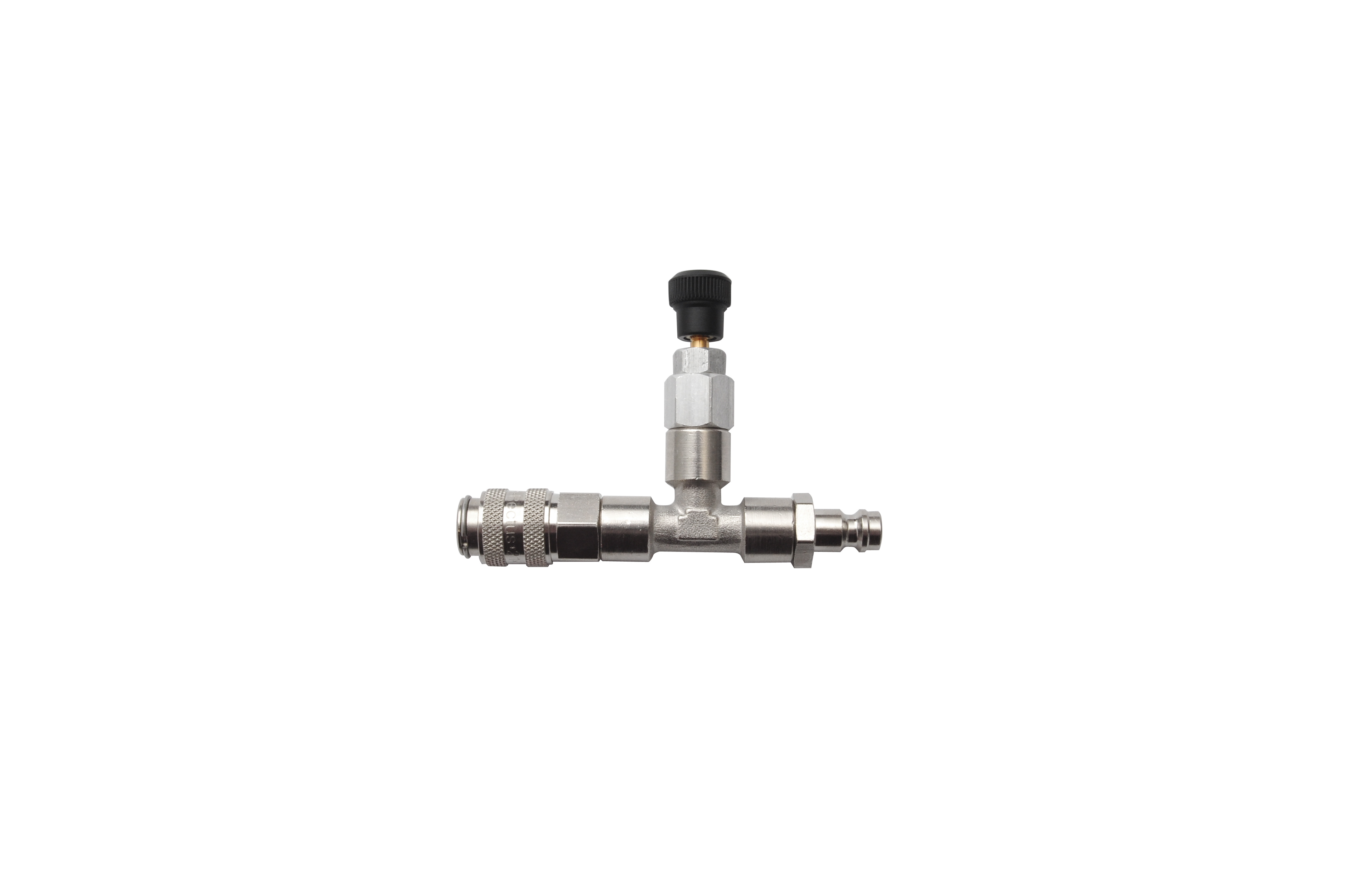 Drain valve T-piece with coupling series 21 and nipple series 21