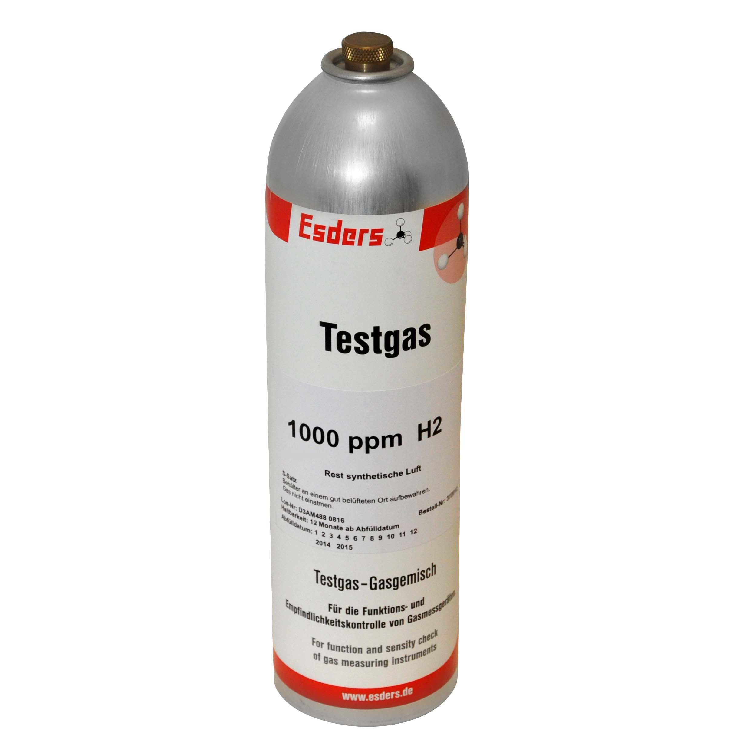 Testgas Waterstof 1000 Ppm - Solo 12 - Esders B.V.