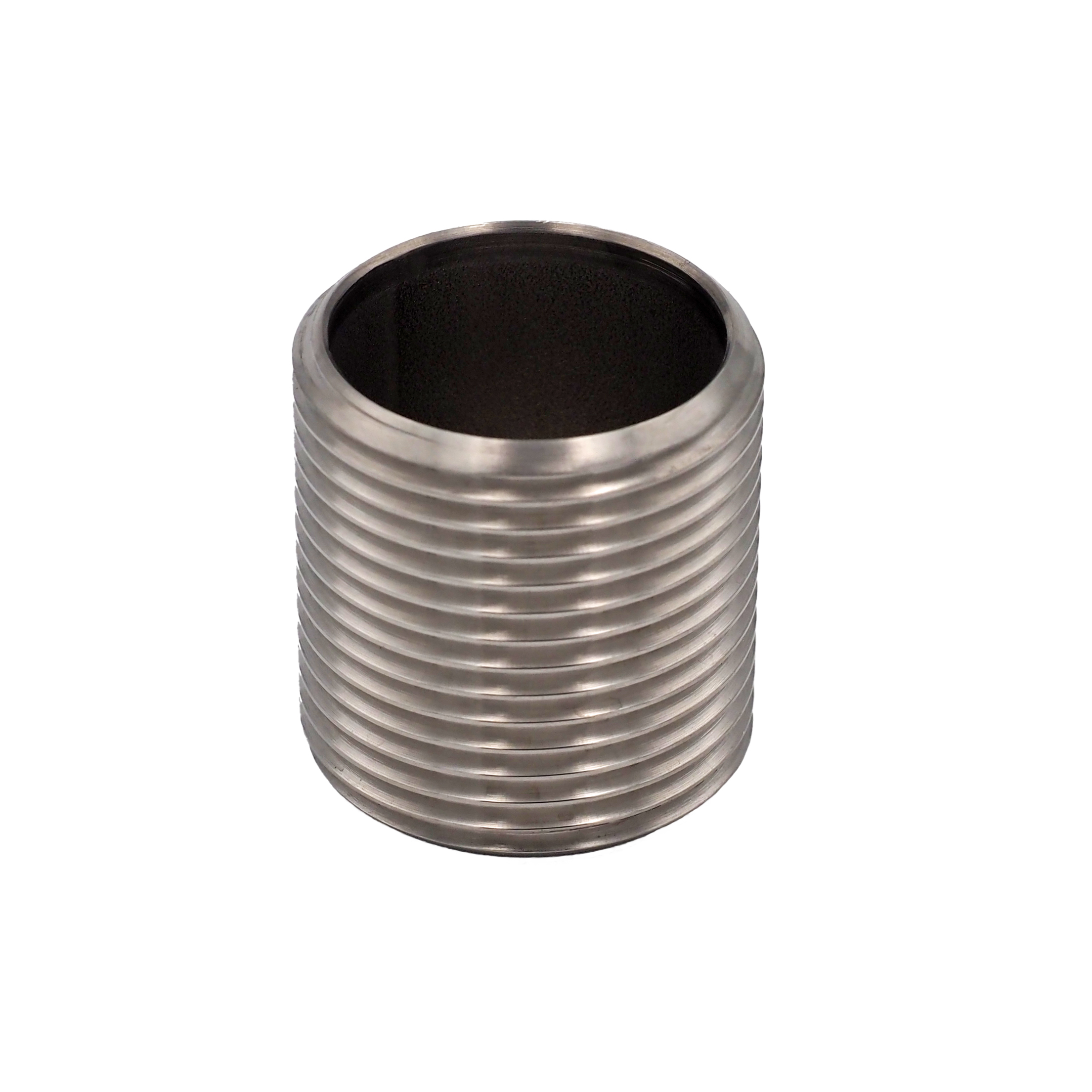 Double nipple stainless steel 1"
