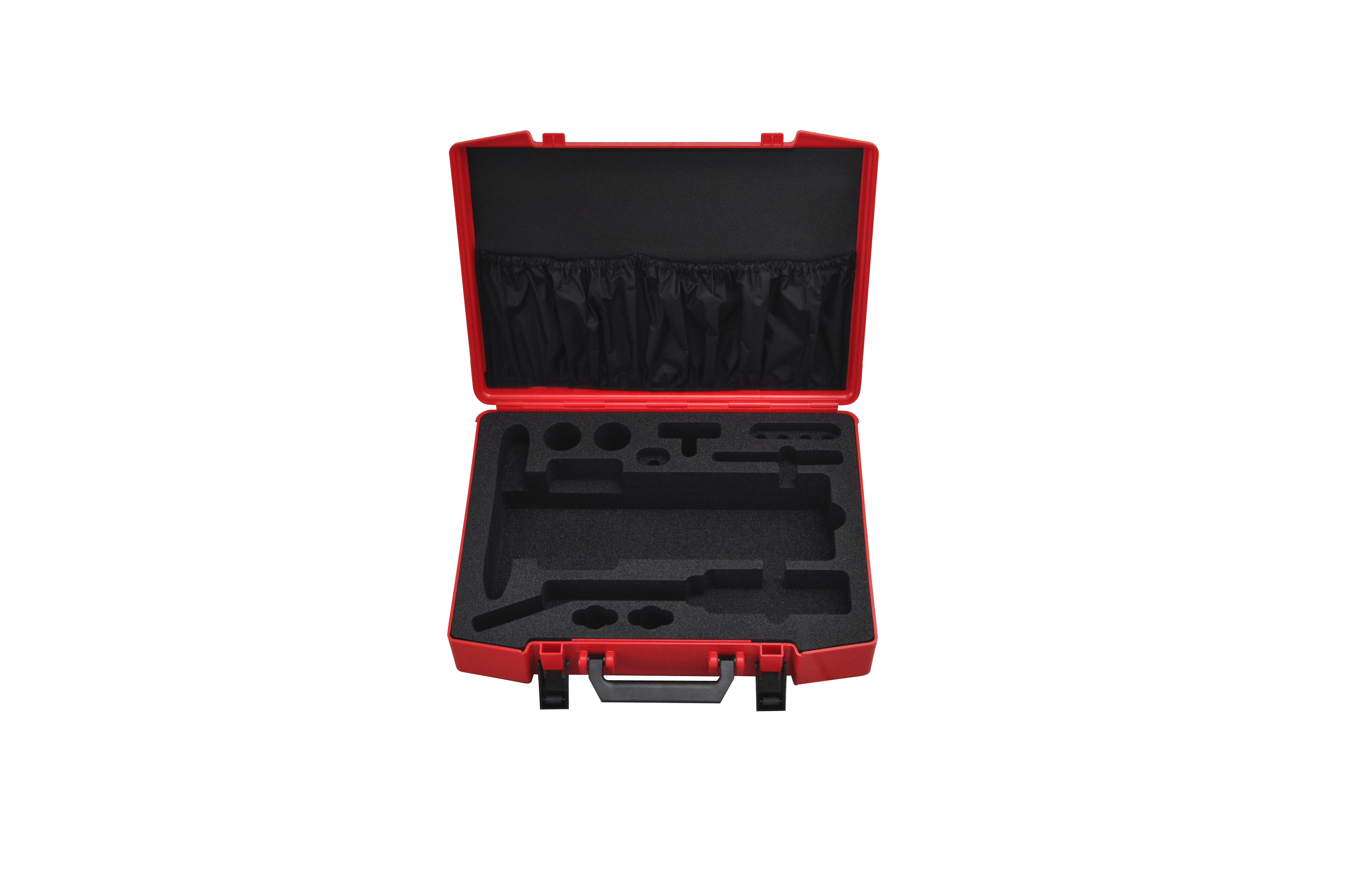 Carrying case with foam insert for handheld measuring devices