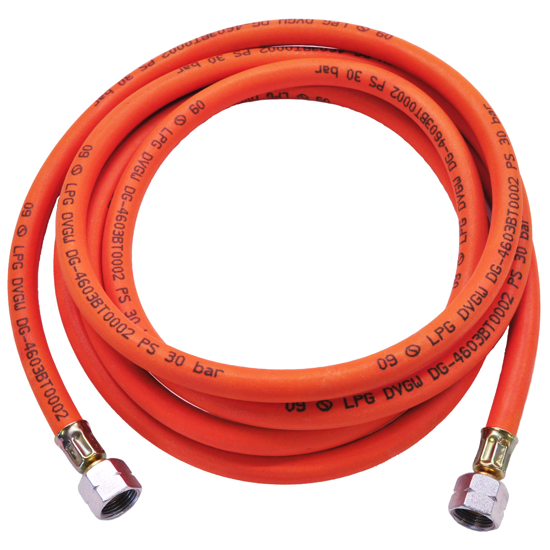 Propane hose, length 3 m 2x 3/8" left-hand thread