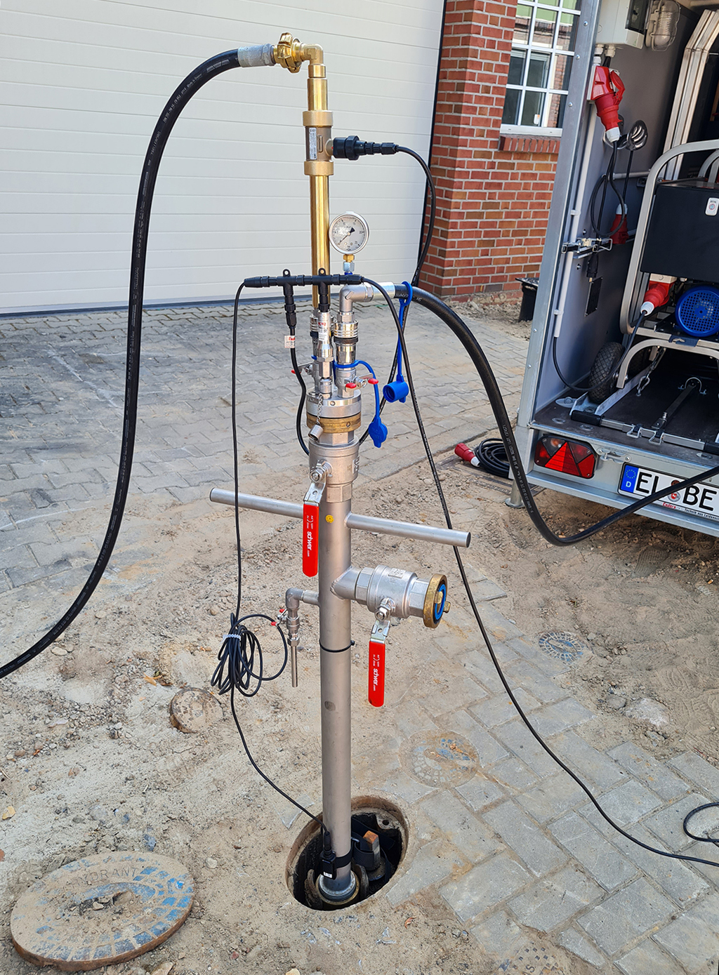 Application with HANS pressure testing according to W 400-2